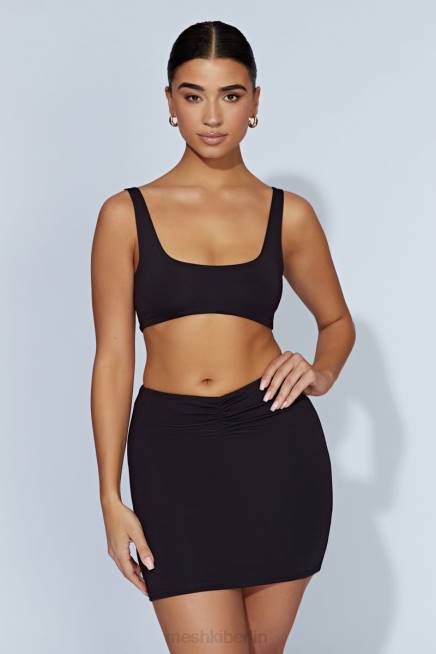 Kleidung Meshki Super-Crop-Top von Jemma mit U-Ausschnitt Schwarz 2F8B919