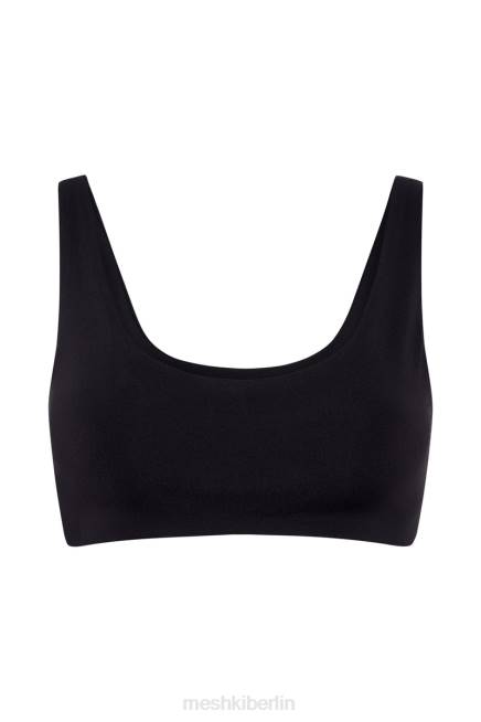 Kleidung Meshki Super-Crop-Top von Jemma mit U-Ausschnitt Schwarz 2F8B919