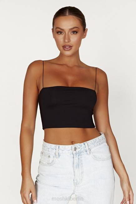 Kleidung Meshki Yvonne Cami Crop Top Schwarz 2F8B939