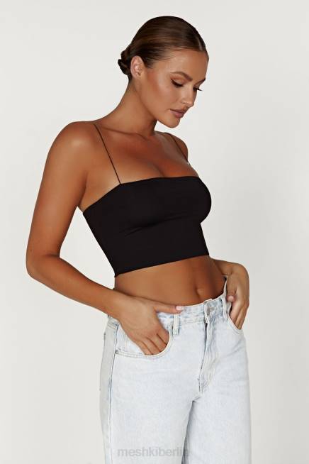Kleidung Meshki Yvonne Cami Crop Top Schwarz 2F8B939
