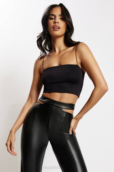 Kleidung Meshki Yvonne Cami Crop Top Schwarz 2F8B939