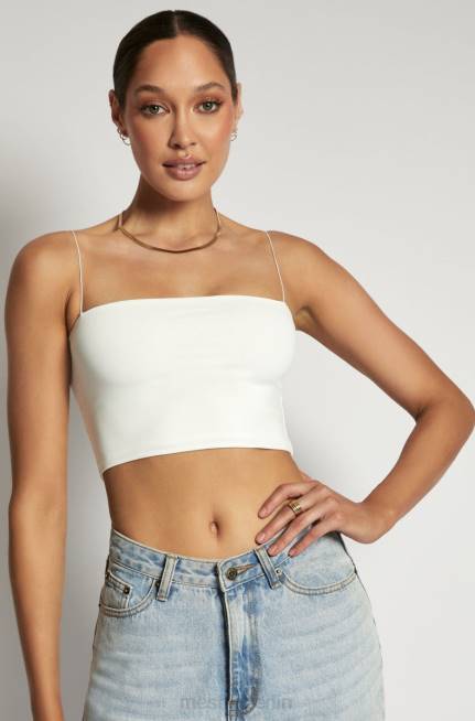 Kleidung Meshki Yvonne Cami Crop Top Weiß 2F8B938