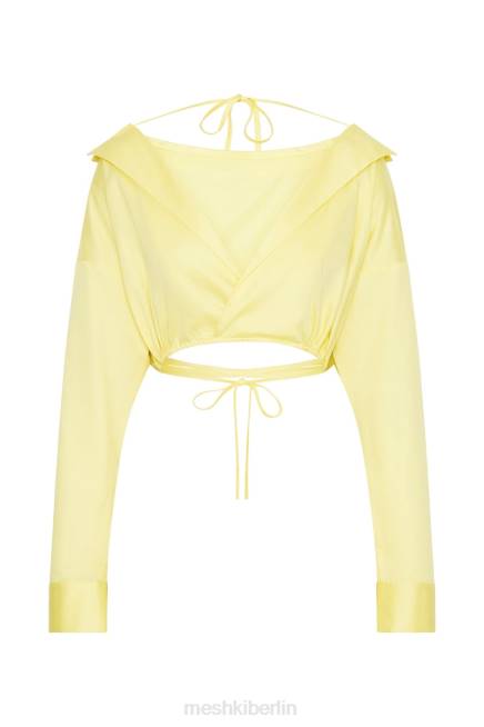 Kleidung Meshki Freya schulterfreies Langarmshirt Zitrone 2F8B1055