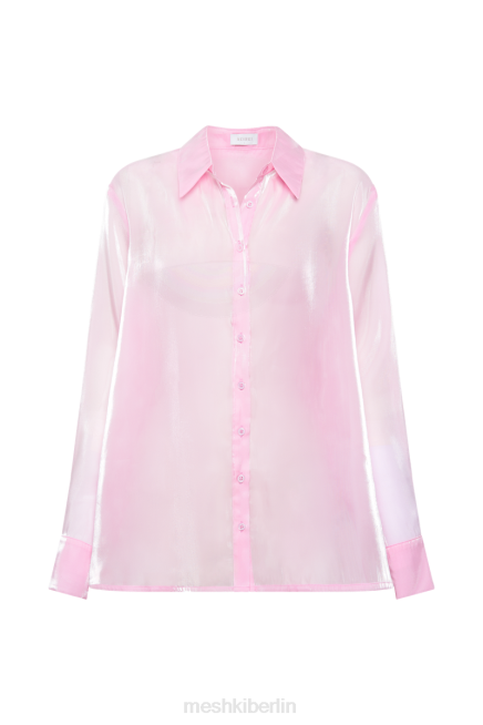 Kleidung Meshki Kinsley transparentes Hemd Bonbonrosa 2F8B1223