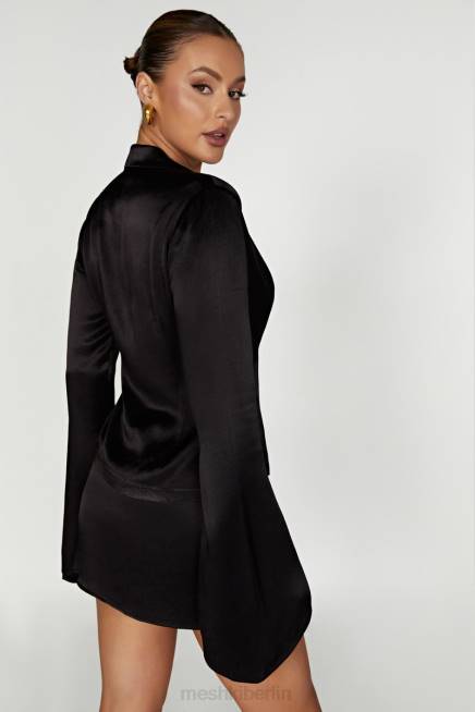 Kleidung Meshki Noa-Langarmhemd mit Kragen Schwarz 2F8B898