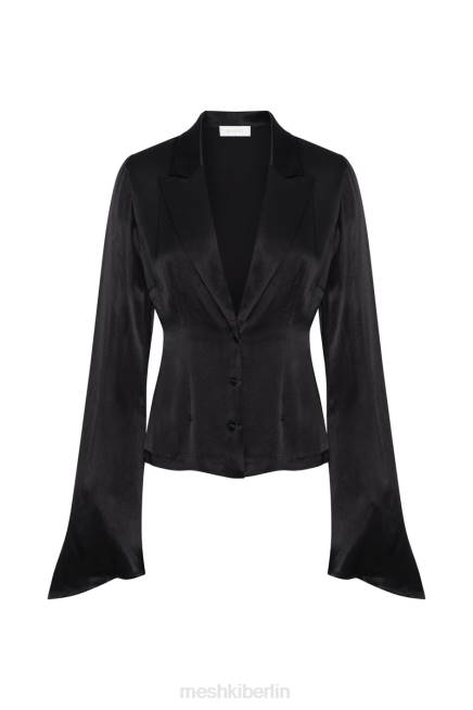 Kleidung Meshki Noa-Langarmhemd mit Kragen Schwarz 2F8B898