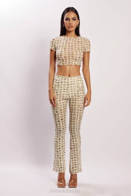 Kleidung Meshki Nora Mesh-Crop-T-Shirt Alien-Druck 2F8B1138