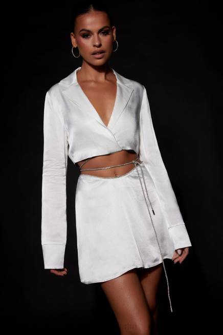 Kleidung Meshki Talulah Diamant-Seilhemd Weiß 2F8B1034