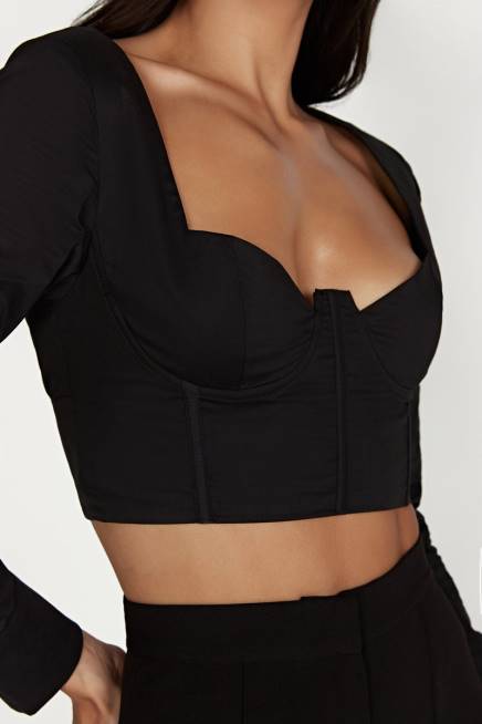 Kleidung Meshki Zahara Korsett-Shirt Schwarz 2F8B982