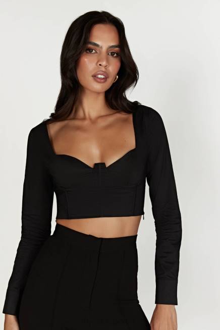 Kleidung Meshki Zahara Korsett-Shirt Schwarz 2F8B982