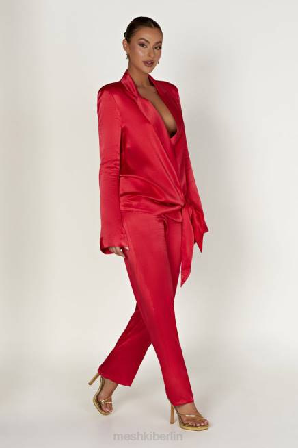 Kleidung Meshki Blazerjacke aus Aspyn-Satin Rot 2F8B1655