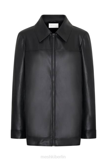 Kleidung Meshki Fliegerjacke aus Savannah-Kunstleder Schwarz 2F8B1648