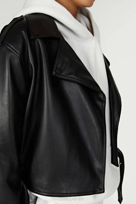 Kleidung Meshki Kirby Kunstlederjacke Schwarz 2F8B1633