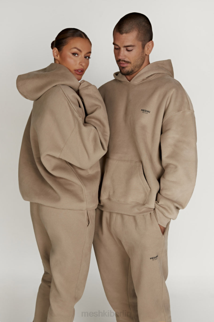 Kleidung Meshki Bernie übergroßer Kapuzenpullover Zement 2F8B912