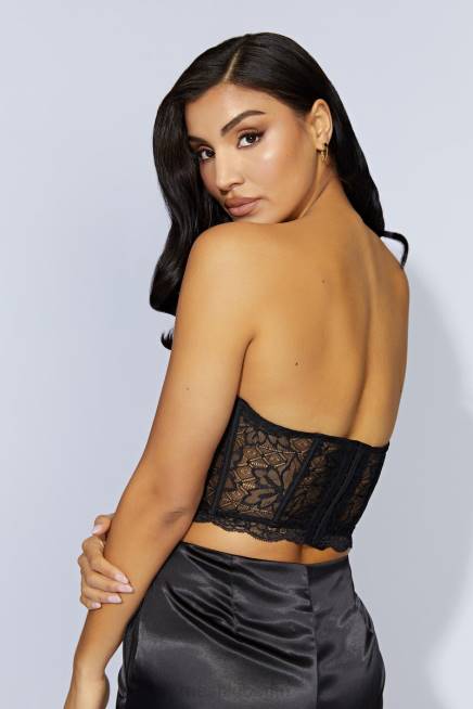 Kleidung Meshki Alessandra Spitzenkorsett Schwarz 2F8B1083