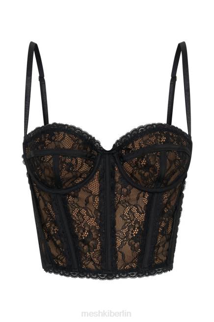 Kleidung Meshki Bustier aus Sansa-Spitze Schwarz 2F8B827