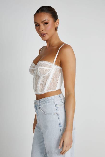 Kleidung Meshki Bustier aus Sansa-Spitze Weiß 2F8B794