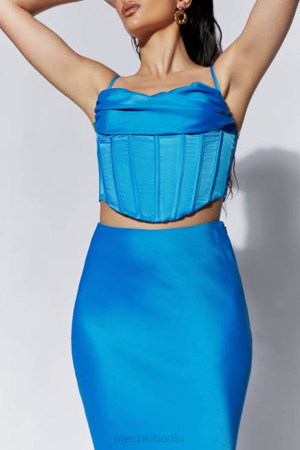 Kleidung Meshki Cyra Korsett-Oberteil azurblau 2F8B1068