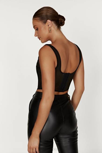 Kleidung Meshki Delaney Korsett Bustier Schwarz 2F8B875