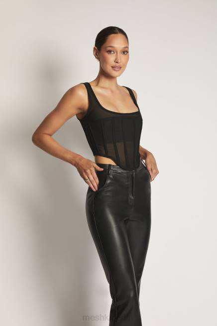Kleidung Meshki Delaney Korsett Bustier Schwarz 2F8B875