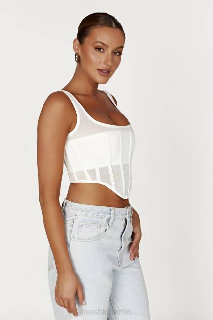 Kleidung Meshki Delaney Korsett Bustier Weiß 2F8B907