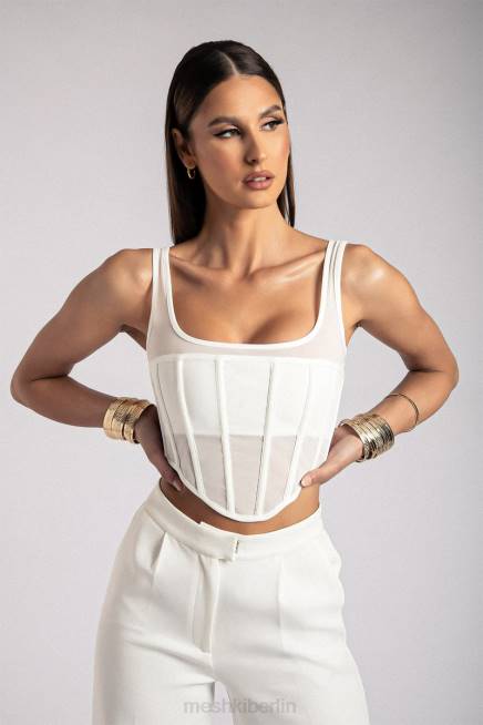 Kleidung Meshki Delaney Korsett Bustier Weiß 2F8B907