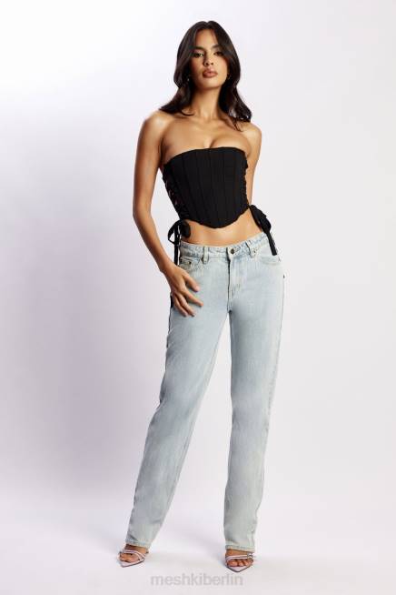 Kleidung Meshki Elizabeth trägerloses Korsett-Oberteil Schwarz 2F8B1119