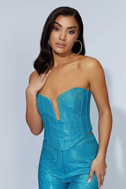 Kleidung Meshki Felicity Schimmerkorsett Aquamarin 2F8B1010