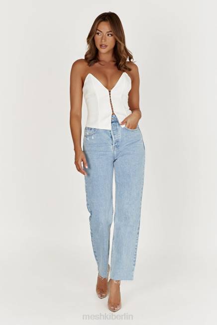 Kleidung Meshki Janayia spitzes Korsett-Oberteil Weiß 2F8B820