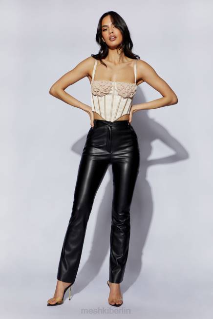 Kleidung Meshki Kristy gerafftes Bustier-Korsett-Oberteil Sekt 2F8B1085