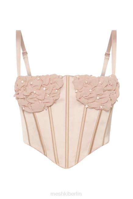 Kleidung Meshki Kristy gerafftes Bustier-Korsett-Oberteil Sekt 2F8B1085