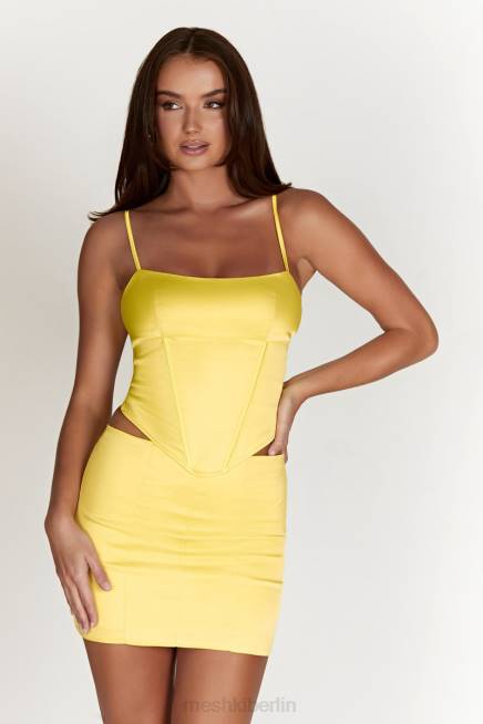 Kleidung Meshki Langes Korsettoberteil von Desirie Zitrone 2F8B1003