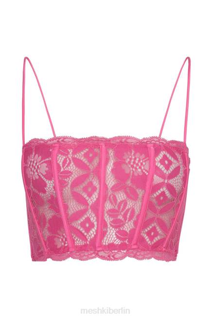 Kleidung Meshki Oberteil aus Bellamy-Muschelspitze Kaugummirosa 2F8B1019