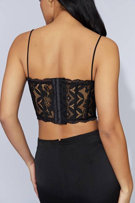 Kleidung Meshki Oberteil aus Bellamy-Muschelspitze Schwarz 2F8B1016