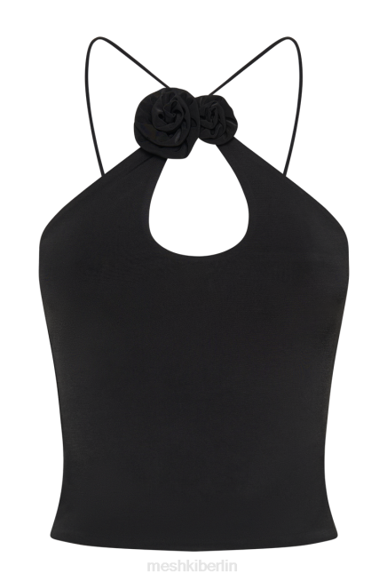 Kleidung Meshki Adeline Rose Neckholder-Top Schwarz 2F8B857
