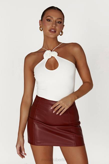 Kleidung Meshki Adeline Rose Neckholder-Top Weiß 2F8B779