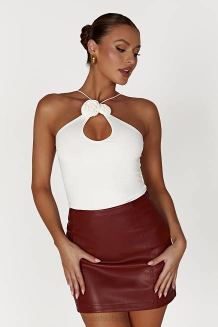 Kleidung Meshki Adeline Rose Neckholder-Top Weiß 2F8B779