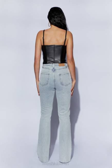 Kleidung Meshki Alaia Schnür-Korsett-Pu-Oberteil Schwarz 2F8B1095