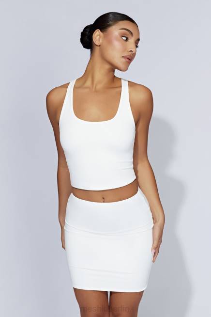 Kleidung Meshki Alyssa Racer zurück oben Weiß 2F8B1166