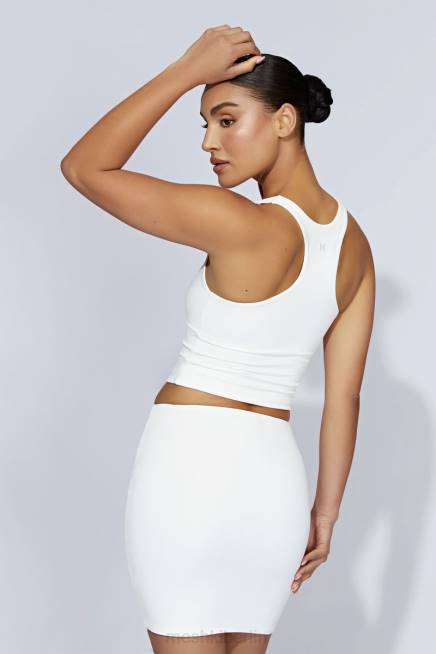 Kleidung Meshki Alyssa Racer zurück oben Weiß 2F8B1166