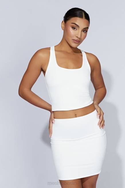 Kleidung Meshki Alyssa Racer zurück oben Weiß 2F8B1166