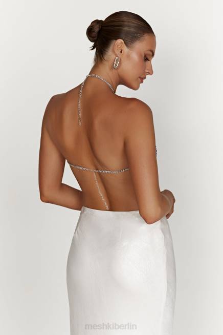 Kleidung Meshki Asteria Diamant-Neckholder-Top puderblau 2F8B959