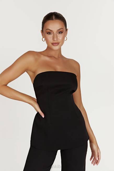 Kleidung Meshki Astrid trägerloses Oberteil zum Binden hinten Schwarz 2F8B862