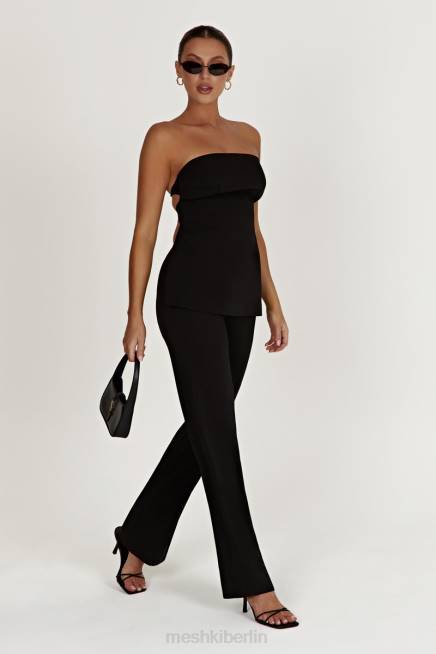 Kleidung Meshki Astrid trägerloses Oberteil zum Binden hinten Schwarz 2F8B862