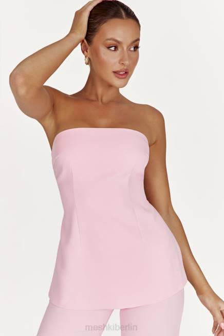 Kleidung Meshki Astrid trägerloses Oberteil zum Binden hinten erröten rosa 2F8B892