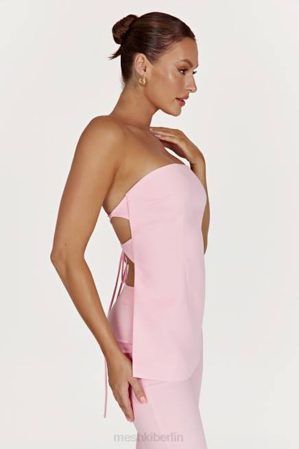 Kleidung Meshki Astrid trägerloses Oberteil zum Binden hinten erröten rosa 2F8B892
