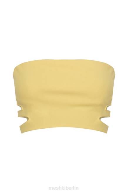 Kleidung Meshki Audrina Bandeau-Oberteil mit Cut-Outs Gelb 2F8B1190
