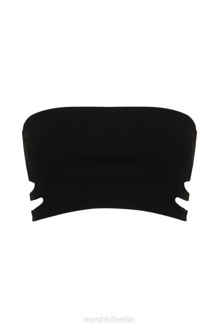 Kleidung Meshki Audrina Bandeau-Oberteil mit Cut-Outs Schwarz 2F8B1182
