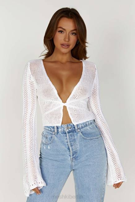 Kleidung Meshki Debra-Mischgarn-Top Weiß 2F8B858