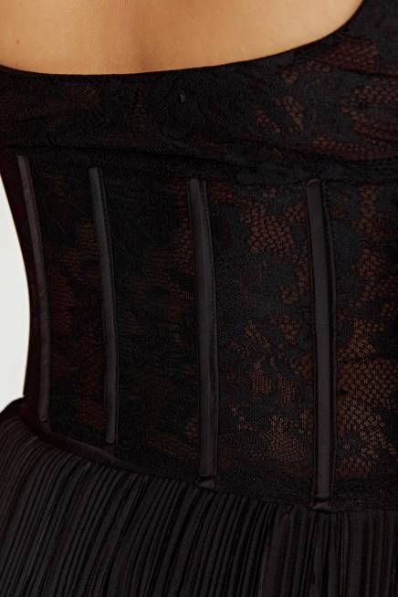 Kleidung Meshki Elsie Spitzen-Bustier-Oberteil Schwarz 2F8B851